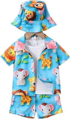 lullino Baby Boys Casual Shirt Shorts(Multicolor)