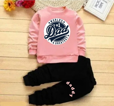 KidsCute Baby Boys & Baby Girls Casual T-shirt Pant(PEACH)