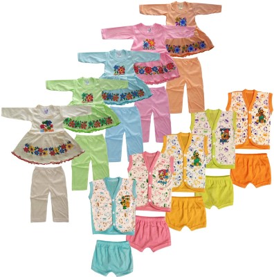 JUST TRY FASHION Baby Boys & Baby Girls Casual Top Pant(Multicolor_15)