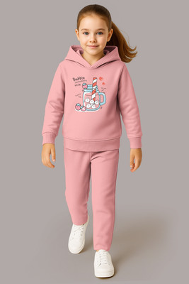 Hellcat Girls Casual Sweatshirt Track Pants(Pink/Pink)