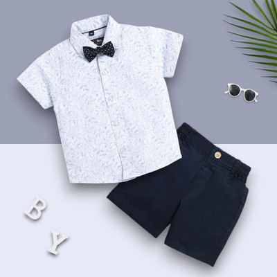 LittleRebel Baby Boys & Baby Girls Casual Shirt Shorts(1005_SKY)