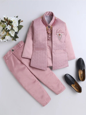 Arham Fashion Wear Boys Party(Festive) Coat Trouser(Pink)