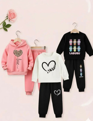 Nutty butty Baby Boys & Baby Girls Casual Sweatshirt Sweatpant(PINK, WHITE, BLACK)