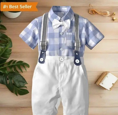 EZIKIDS Baby Boys & Baby Girls Party(Festive) Shirt Shorts(BLUE)