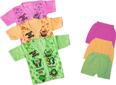 ReshmaaEnter Baby Boys & Baby Girls Casual T-shirt Shorts(E-2-3-6)