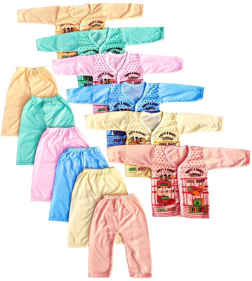 Vfirst Baby Boys & Baby Girls Casual Shirt Pyjama(MULTICOLOR)