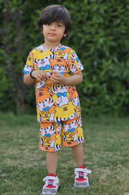 EMBLICA Baby Boys Casual T-shirt Shorts(YELLOW)
