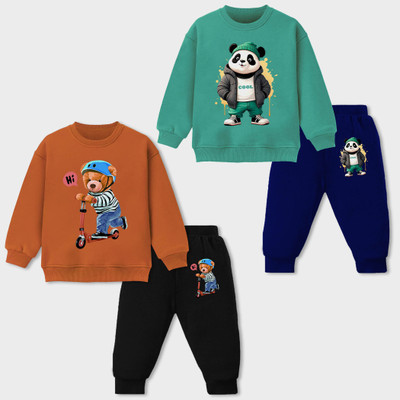 Lavi-Tavi Baby Boys & Baby Girls Disney Princess Casual Sweatshirt Pyjama(Green Rust)