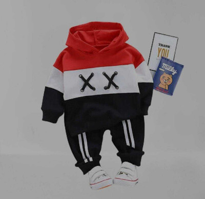 SellPlus Baby Boys & Baby Girls Casual Track Suit Track Pants(Black & Red)