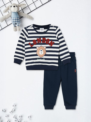 MAX Baby Boys Casual T-shirt Track Pants(NAVY)