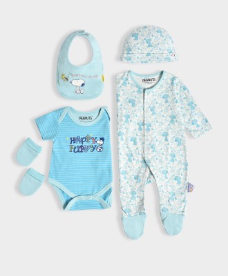 Mi Arcus Baby Boys & Baby Girls Casual Romper Sleepsuit(Blue)
