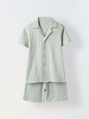 Spunkies Boys Casual Track Suit Shorts(Sea Green)