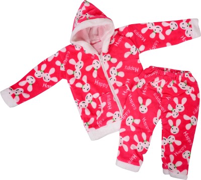 SVM FASHION Baby Boys & Baby Girls Casual Sweater Pyjama(PINK)