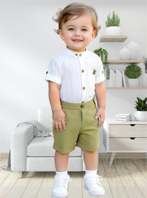 RIYANSHI Boys Casual Shirt Pant(Green)