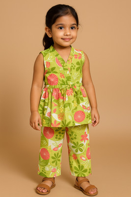 MAIJA Girls Party(Festive) Top Pyjama(GREEM)