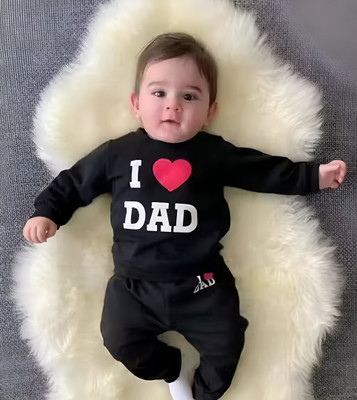 dsgsg Baby Boys & Baby Girls Casual T-shirt Trouser(BLACK)