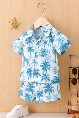 The Fashion Prime Boys Party(Festive) Shirt Shorts(SKY)