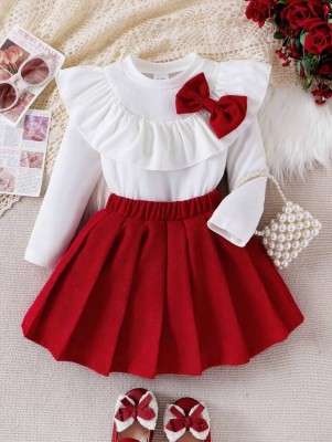 AR Unique Girls Party(Festive) Top Skirt(White & Red)