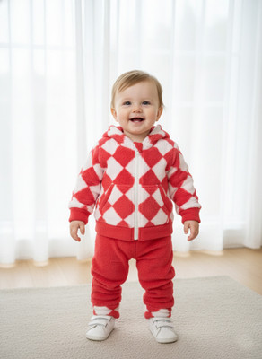 SDACREATION Boys & Girls Casual Sweatshirt Sweatshirt(RED)