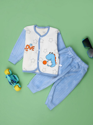 V-MART Baby Boys Casual T-shirt Pyjama(Blue)