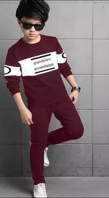 Cute N Tight Boys Casual T-shirt Pyjama(Maroon)