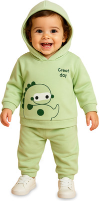 KIdbea Baby Boys & Baby Girls Casual Sweatshirt Track Pants(Green Dino)