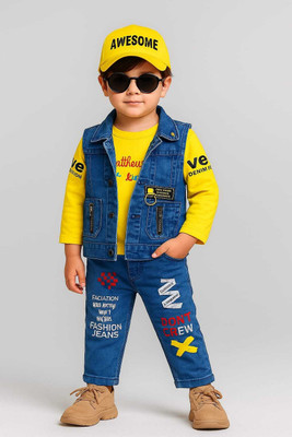 UsmanGhani Boys Casual Jacket Pant(BLUE)