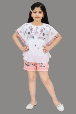 AFIYA FASHION POINT Girls Casual Top Pant(PINK)