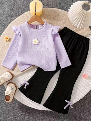 KidsCute Baby Girls Party(Festive) Top Pant(Purple)