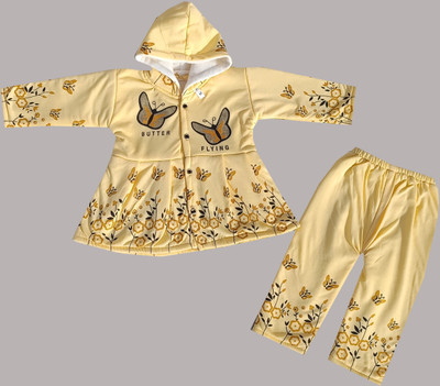 SHINING4 Baby Girls Casual Dress Pyjama(Yellow)
