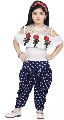 HL Dubai Girls Party(Festive) Top Pant(Blue)