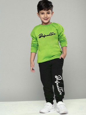 Patche Boys & Girls Casual Sweatshirt Track Pants(fluorescent green)