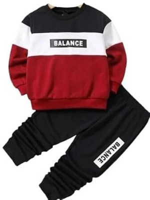 Aviva Fashion Boys & Girls Casual T-shirt Pant(Maroon)