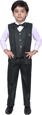 VALUE CREATION Boys Party(Festive) Shirt Trouser(Green)