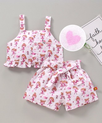 PAESANO ENTREPRISE Baby Girls Casual Top Skirt(Pink)