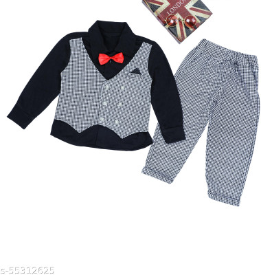 HVLifestyle Boys Party(Festive) Shirt Pant(black)