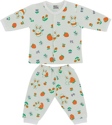 Nestlooms Baby Boys & Baby Girls Casual Shirt Pyjama(Strawberry Hops)