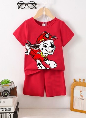 toystshirt Baby Boys Casual T-shirt Trouser(Red)