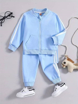 Ameeha Boys Casual Track Suit Track Suit(Sky Blue)