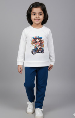 Little Angel Baby Girls Casual T-shirt Trouser(Green)