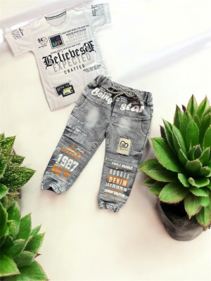 EASTWARDS Baby Boys Casual T-shirt Jeans(White)