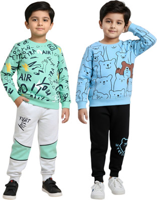 HyperFashion Baby Boys & Baby Girls Casual T-shirt Track Pants(SKY_BLUIE)