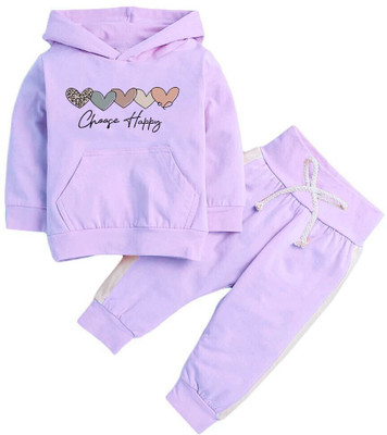 PORPY Boys & Girls Party(Festive) Sweatshirt Sweatshirt, Sweatpant(Lavender)