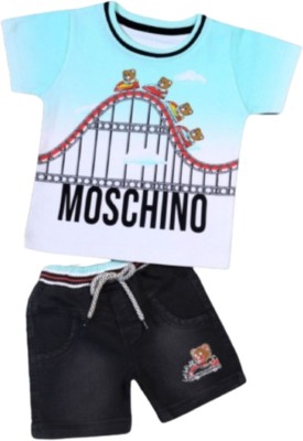 KIDEON Baby Boys & Baby Girls Party(Festive) T-shirt Shorts(BLUE)