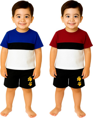 SEGRO Baby Boys & Baby Girls Casual T-shirt Shorts(ROYAL, MEHROON)