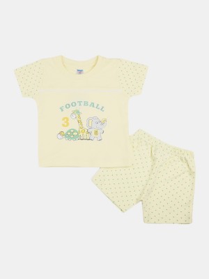 V-MART Baby Boys & Baby Girls Casual T-shirt Jeans(Light Yellow)