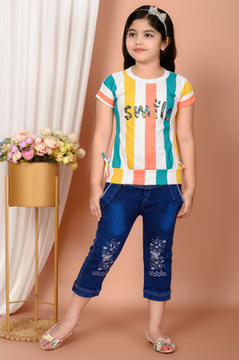 HouseOfCommon Girls Party(Festive) Top Pant(BLUE)