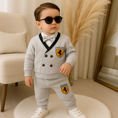 Procyon Baby Boys Casual Waistcoat Pant(grey)