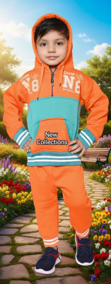 STH FASHION Baby Boys & Baby Girls Party(Festive) Sweater Trouser(Orange)