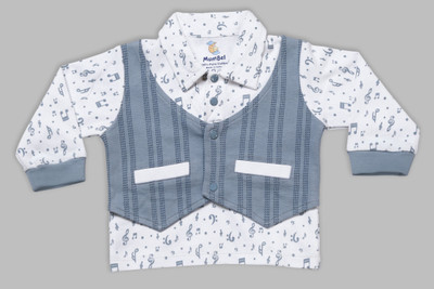 MUMBEL Baby Boys Party(Festive) T-shirt Jacket(Blue)